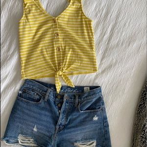 Elodie crop tank with knot tie